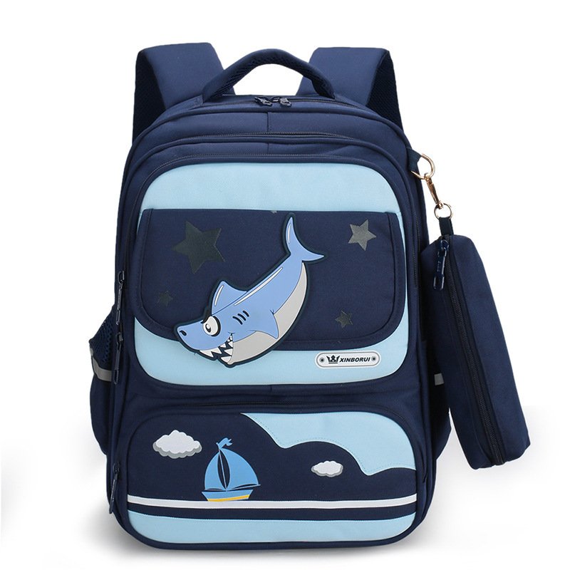 Pupils' Schoolbags And Spine Protection Running Rivers And Lakes Children's Backpack - Image 6