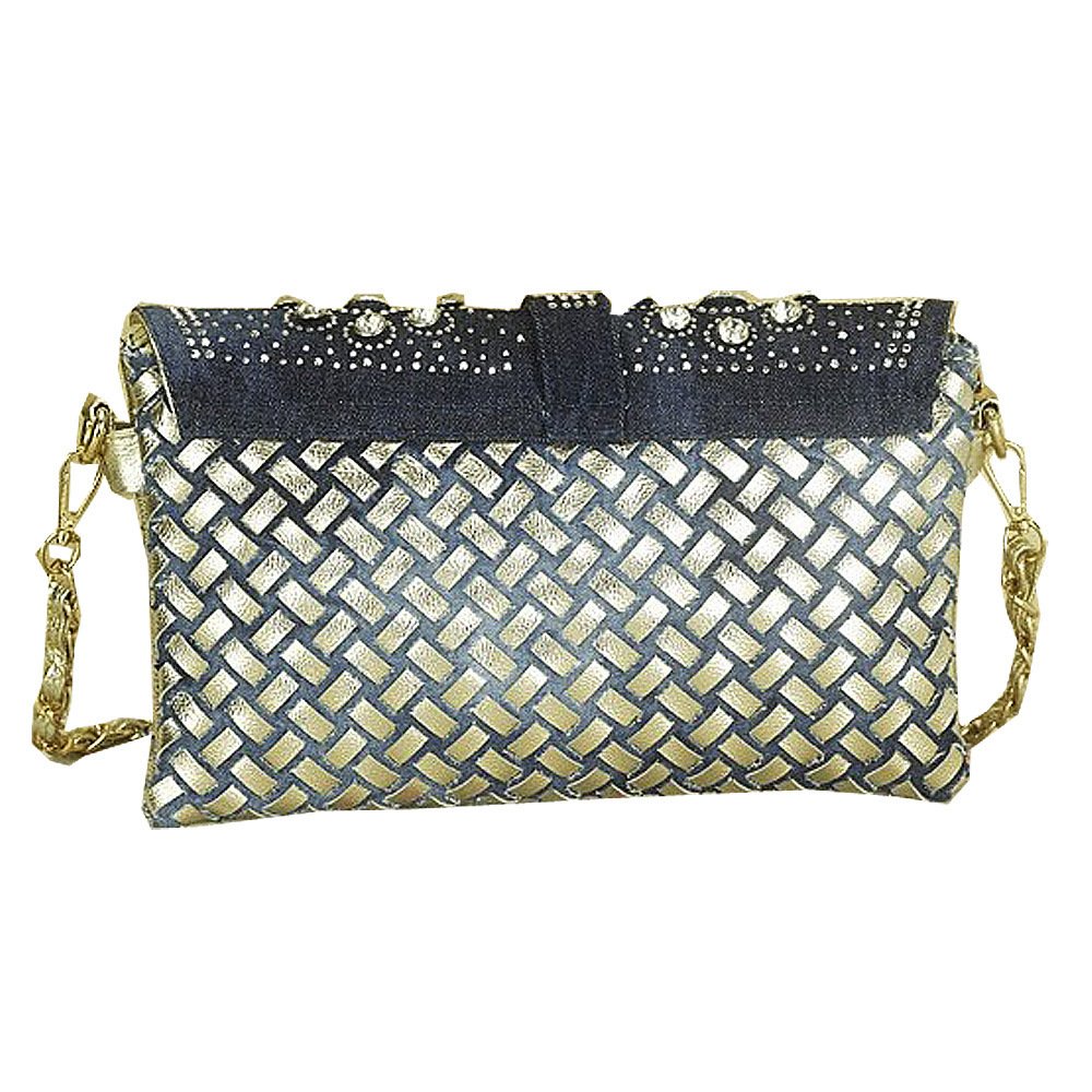 Diamond Denim One-shoulder Crossbody Bag - Image 2